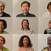Assemblage de neuf photos de femmes, en gros plan, qui ont participé au projet Mémoires d’immigrantes. 
