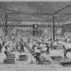Ouvriers de la fonderie Clendinning au travail en 1872.
