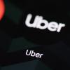 Le logo Uber sur un appareil mobile. 