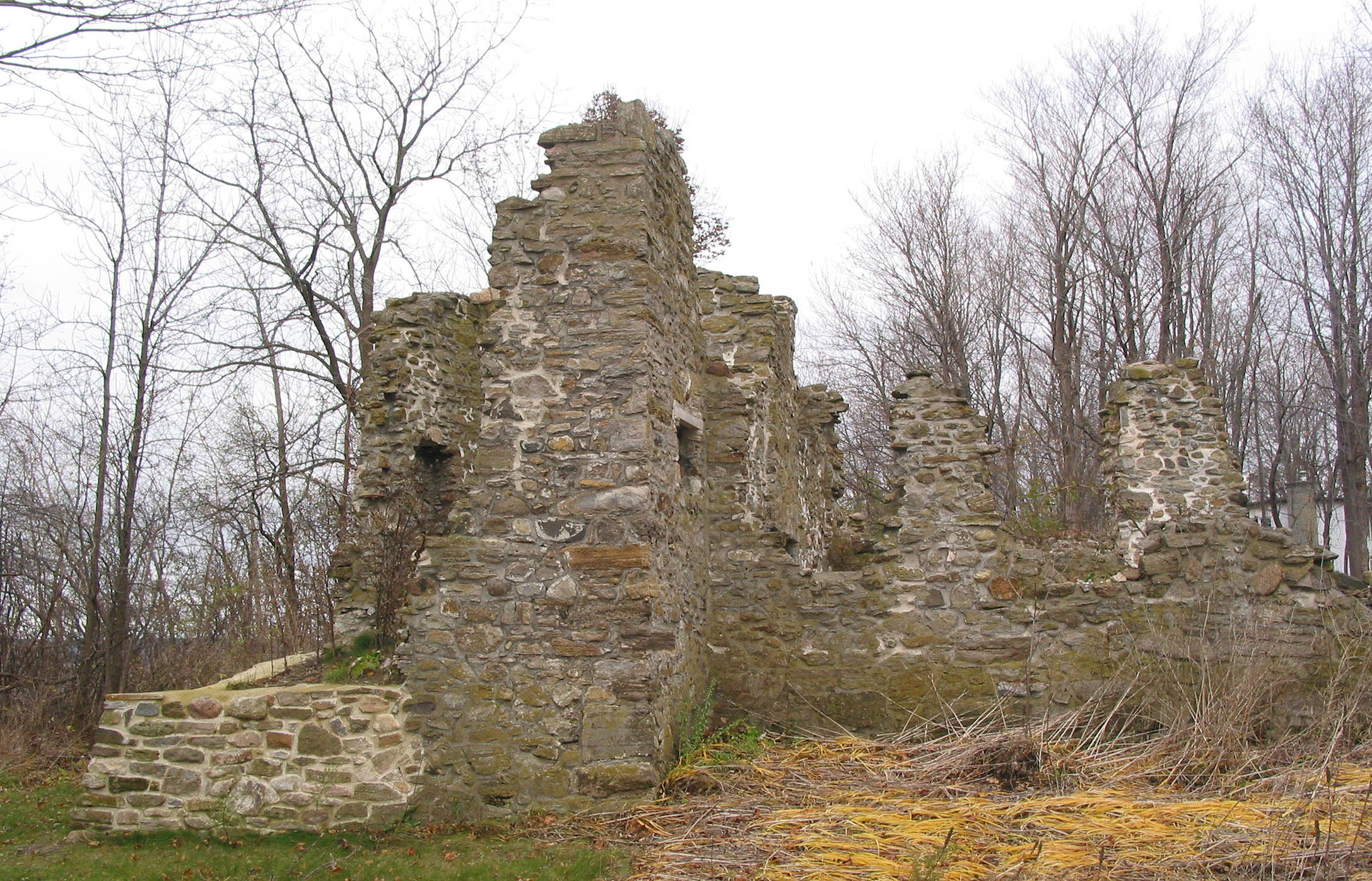 Photo montrant des vestiges du fort de Senneville