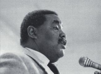 1986. Ousseynou Diop lors de la soirée d'ouverture de la 3e édition du Festival international Vues d’Afrique.