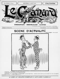 Une du journal satirique Le Canard en 1916 suite à l’affaire Carreau
