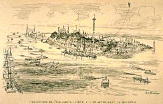 Dessin montrant une proposition pour une exposition sur l’île Ste-Hélène