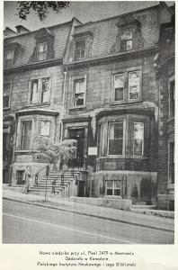 La Bibliothèque polonaise Wanda-Stachiewicz située au 3479, rue Peel, à Montréal.