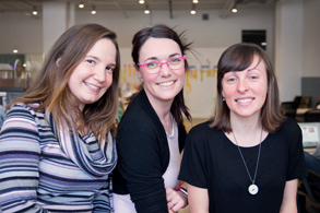 De gauche à droite : Amélie Côté, Laure Caillot et Mélissa de La Fontaine