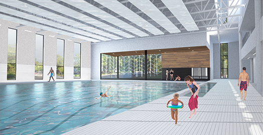 Intérieur de la piscine