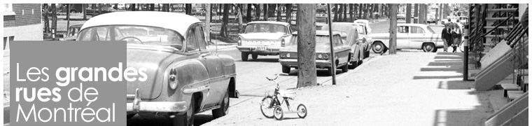 L'avenue Laurier, prs de la rue de Mentana et du parc Laurier [dtail] - 1962