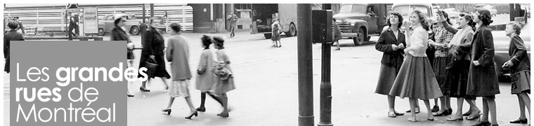 Intersection des rues Saint-Denis et Beaubien [détail] - 1955