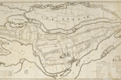 Carte montrant les chemins de l’île de Montréal, 1834