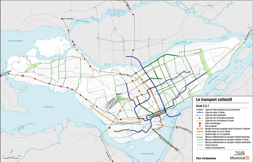 Carte 2.2.1  Le transport collectif  Montral