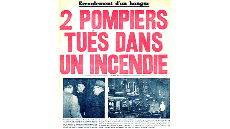 Une du journal « Montréal-Matin » du 15 octobre 1951.