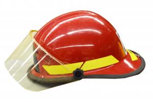Red officer's helmet
