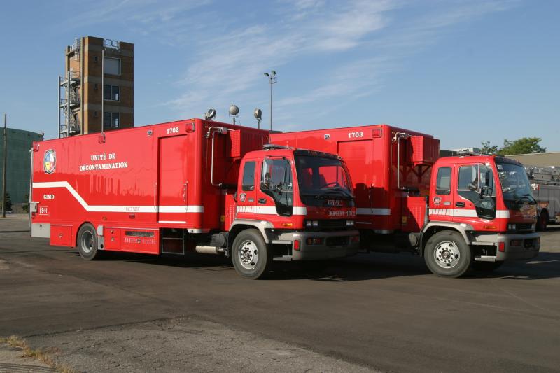 Two vehicles for operations involving dangerous materials