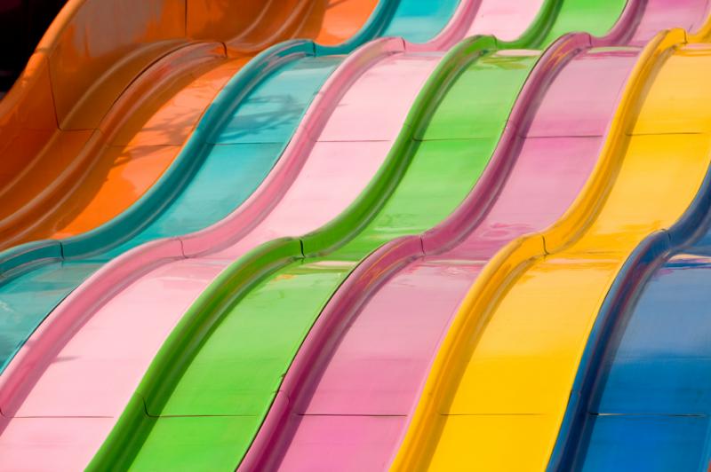 Multicoloured slide