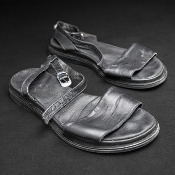 Sandales en cuir noires